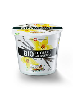 Biedermann Yaourt vanille sans lactose bio 125g